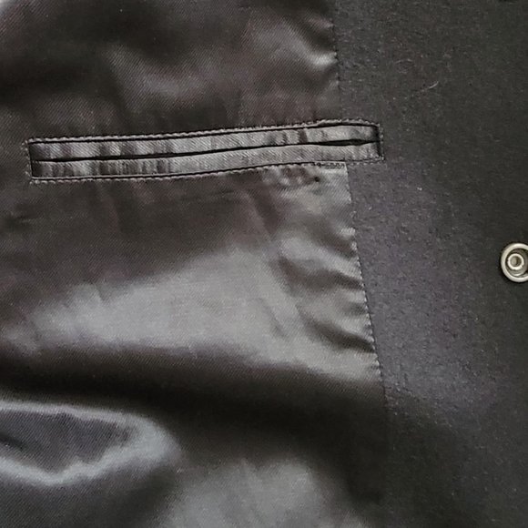 Saint Laurent YSL "HEAVEN" Teddy Bomber Jacket Black Leather & Wool - Picture 15 of 16